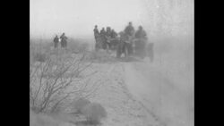 US Army troops move through desert to assemble near village of Columbus, NM, during invasion of Mexico in Pancho Villa Expedition News Clip