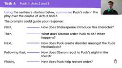 How is Puck presented in Shakespeare's 'A Midsummer Night's Dream'? Instructional Video