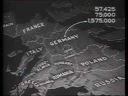 Animated map showing Jewish migration in Europe, 1930s Stock Footage