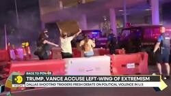 Shooting incident in Dallas has fuelled left vs right rhetoric in the US News Clip