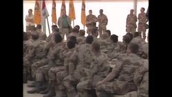 Dan Quayle making a speech to US Marines in Eastern Saudi Arabia News Clip