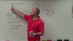 How to use trigonometric functions to find the missing side of a triangle Instructional Video