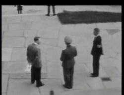 Adolf Hitler and associates at Berghof Stock Footage