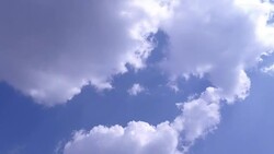 Soft Smooth Heavenly Clouds on Clear Sky in Sunny Day Stock Footage