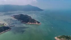 Aerial View Of The Island Stock Footage