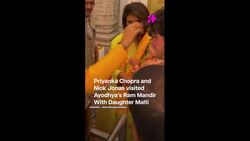 Priyanka Chopra Asks Malti Marie To Say ‘Ayodhya’ As They Visit Ram Mandir With Nick Jonas News Clip