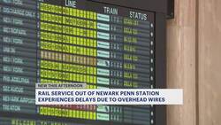 Overhead wire damage causes train disruptions at Newark Penn Station News Clip