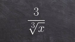 Rationalizing the denominator with a cube root Instructional Video