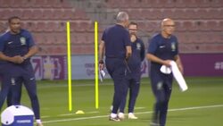 Tite overseeing Brazil training session during the 2022 Qatar World Cup News Clip