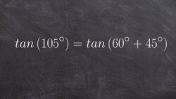 Learn how to evaluate the tangent of an angle usine sum and formula or two angles Instructional Video