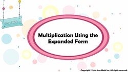 Multiplication Using the Expanded Form Instructional Video