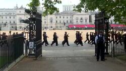 CLEAN : Final practice of "Trooping the Colour" before public performance for UK jubilee celebrations News Clip