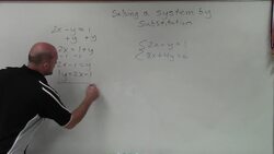Solve a system of linear equations using substitution Instructional Video