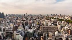 4k timelapse of city skyline at osaka japan Stock Footage
