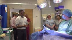 Humza Yousaf meets with hospital staff to mark the 75th anniversary of the NHS News Clip
