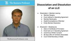 Dissociation and Dissolution of an LLC Instructional Video