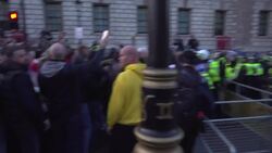 Counter-protesters clash with police in Parliament Square on Armistice Day News Clip