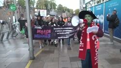 March of the Mummies: Parents who say they are forced out of work by extortionate childcare costs take to the street News Clip