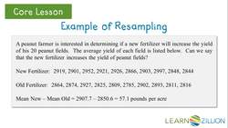 Comparing Treatments Using Resampling: Determining the Effectiveness of New Salt Substitute and Fertilizer Instructional Video