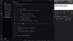 Modern JavaScript from the Beginning - Second Edition - Truthy and Falsy Instructional Video