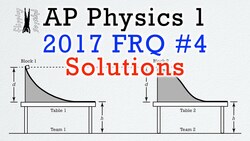 2017 #4 Free Response Question - AP Physics 1 - Exam Solution Instructional Video