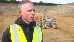 Space rover being tested in quarry News Clip
