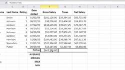 What Are SUM, AVERAGE, MEDIAN, MAX & MIN in Excel? Instructional Video