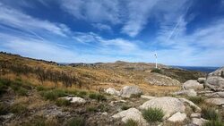 Eco Theme, wind turbine, detailed on top of mountain 4K Stock Footage