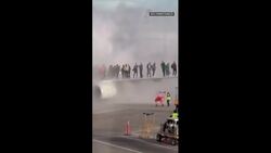 175 passengers evacuated as American Airlines plane catches fire Instructional Video