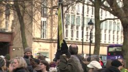 Anti-mandatory Vaccine protest in Bristol News Clip