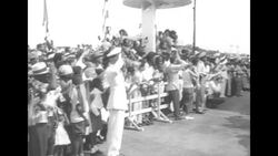 Queen Juliana and Prince Bernhard make first stop at Curacao on their 3-week state visit of Dutch territories in the western hemisphere News Clip