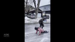 #TheMoment A Saskatoon family turned an icy street into a skating rink News Clip