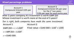 Advanced problem solving with percentages Instructional Video