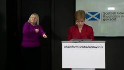 Scottish First Minister Nicola Sturgeon giving daily coronavirus press briefing News Clip