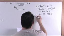Cylinders, Cones and Spheres: Calculating the area of a cylinder Instructional Video