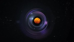 Mars on camera lens Stock Footage