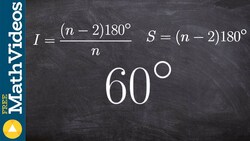 Learn to find the sum of interior angles given one exterior angle for a polygon ex 1 Instructional Video