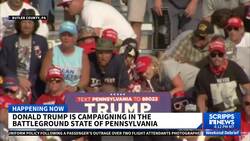 Security event at Saturday Trump rally forces Secret Service to take the former president away News Clip