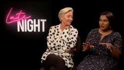 Interview with Emma Thompson and Mindy Kaling on 'Late Night' News Clip
