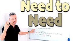 Lesson on how to use NEED TO & NEED (I need to study, She needn't worry about her exam) Instructional Video