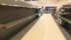 Empty Supermarket Shelf News Clip