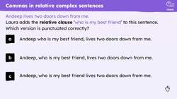 Using the comma rules with relative complex sentences Instructional Video