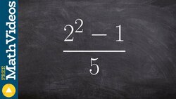 Simplify an expression with exponents ex1, (2^4 - 1) / 5 Instructional Video
