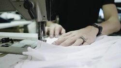 Working with Sewing Machine. Fashion Designer Stock Footage