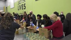 CLEAN : 'We need to rally around the state': Ocasio-Cortez visits Texas food bank after winter storm News Clip