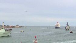Naval vessels follow D-Day veterans on board the Royal British Legion's ship MV Boudicca traveling to Normandy to commemorate the 75th anniversary of the D-Day landings News Clip