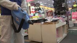 Disinfection at popular market in Seoul News Clip