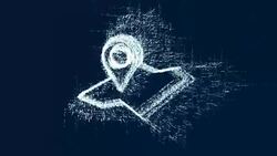 digital Logo sign gps animation. Intro navigation in cyberspace Stock Footage