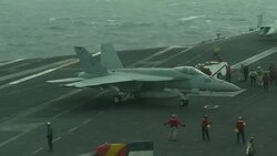 Fighter jets on the flight deck of USS Abraham Lincoln News Clip