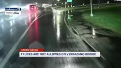 Thunderbolt 12: Checking the road conditions on the Belt Parkway during nor'easter News Clip